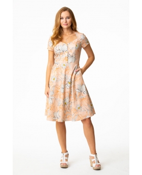 Classic And Iconic Vintage Women floral dress, Put On And Show Your Elegance And Charm.