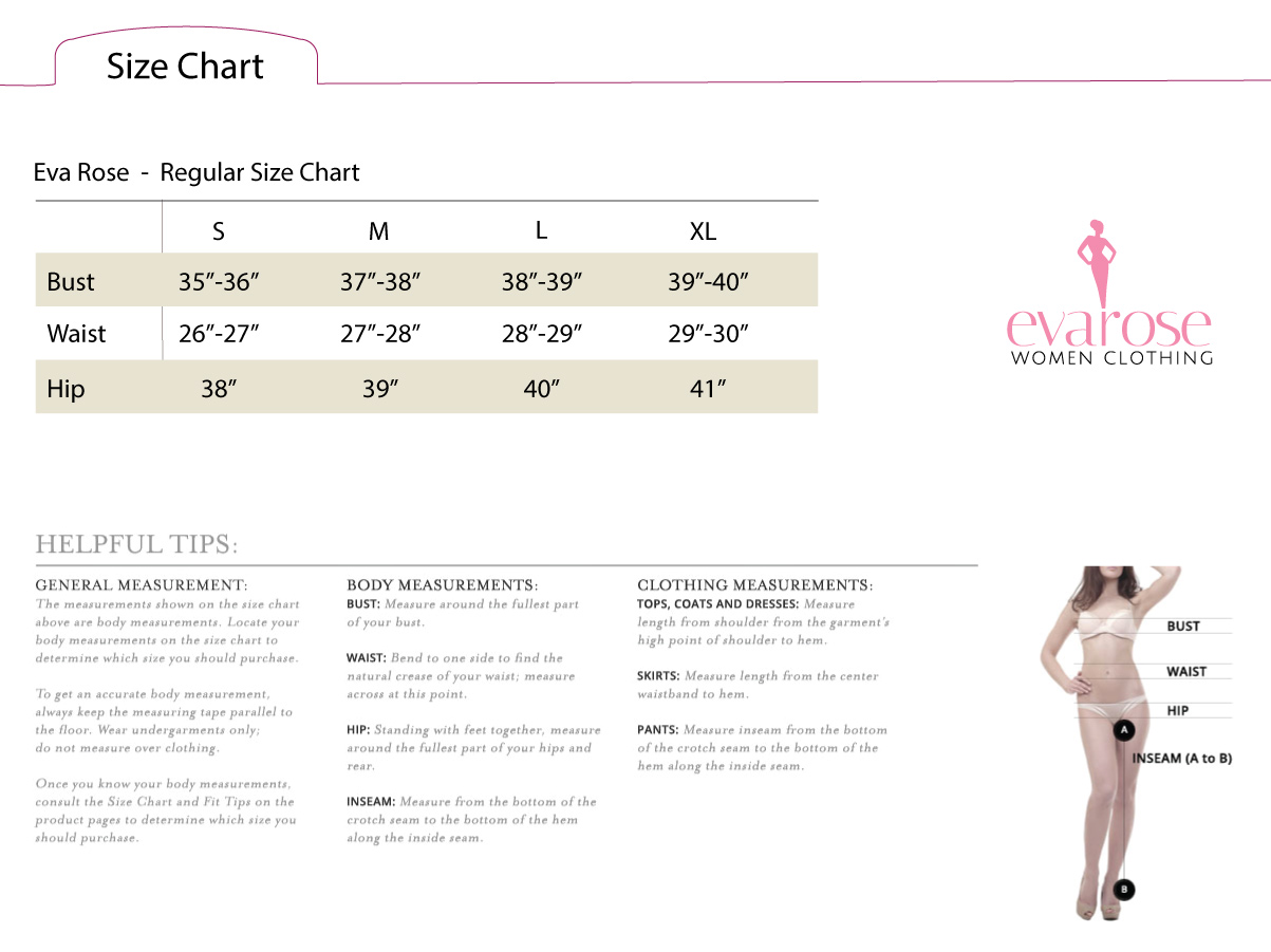 Red Rose Size Chart